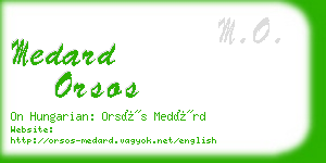medard orsos business card